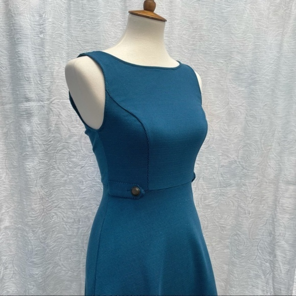Modcloth Swiss Dot Sleeveless Stretch Dress